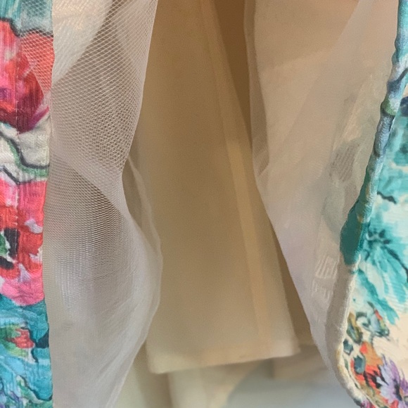 Cynthia Rowley Anthropologie Strapless Quilted Floral Tea Dress with Pockets New - Picture 14 of 16